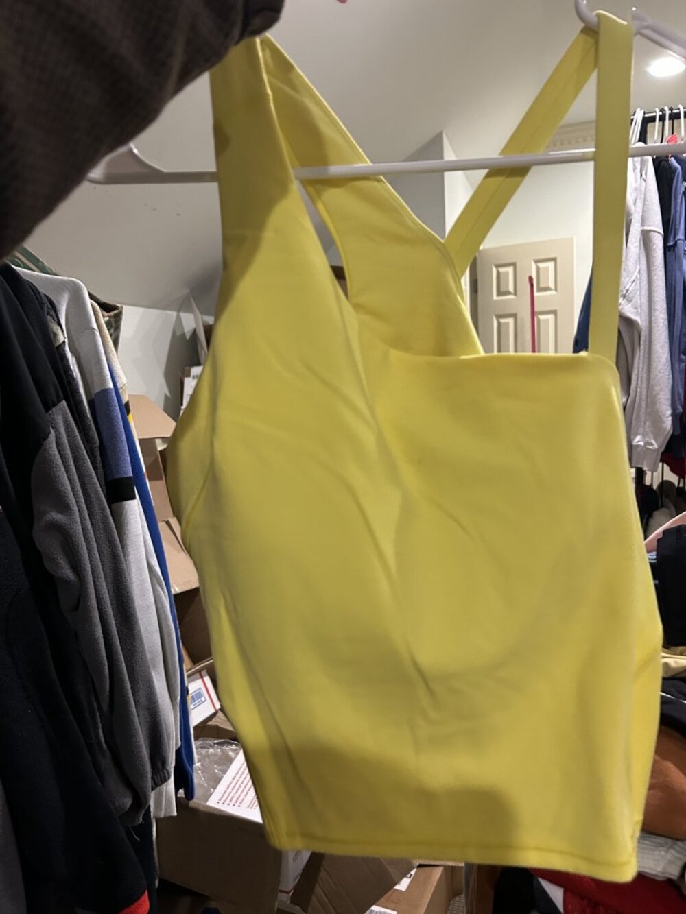 lululemon Yellow Racerback Athletic Tank Top Size 12